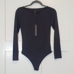 House Of Harlow 1960 Black Body Suit Brand New Size Small Nylon Stretch